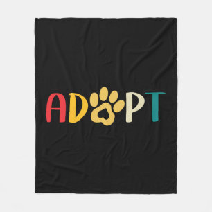 Adopteer een hond of een kat - red een dier met li fleece deken