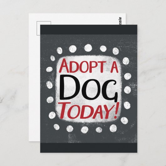 Adopteer een hond vandaag Briefkaart (Voorkant / Achterkant)
