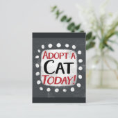 Adopteer een kat vandaag Briefkaart (Staand voorkant)