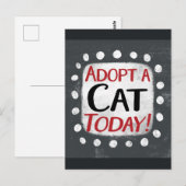 Adopteer een kat vandaag Briefkaart (Voorkant / Achterkant)