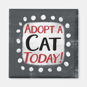 Adopteer een kat vandaag koelkastmagneet magneet