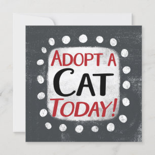 Adopteer een kat vandaag Wenskaart Kaart