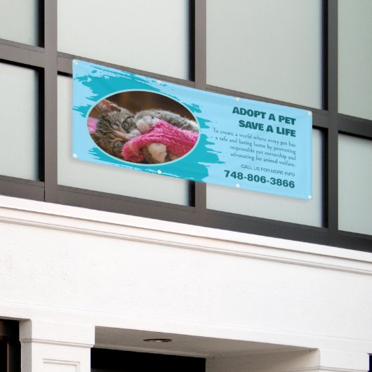 Adopteer een PET Custom Photo Banner (Buitenkant Gebouw)