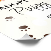 Adopteer een puppy teken foto afdruk (Hoek)