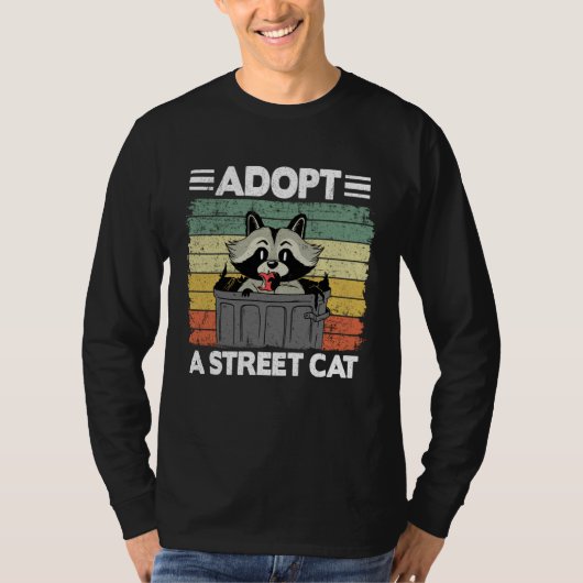 Adopteer Een Straatkat Afval Afval Beer Wasbeer 3 T-shirt (Voorkant)
