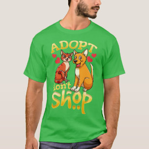Adopteer Hond Adoptie Kat Adoptie T-shirt