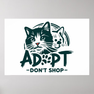 Adopteer, koop niet 1 poster