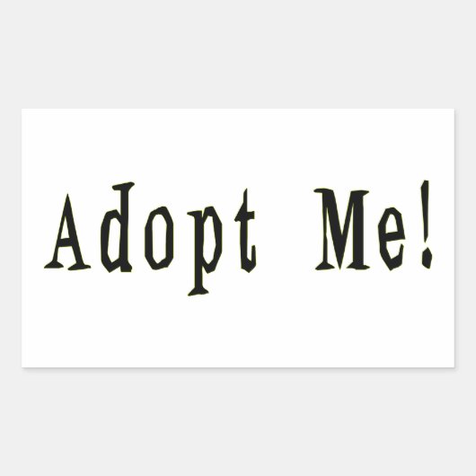Adopteer me Sticker (Voorkant)