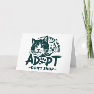 Adopteer, niet shoppen 1 bedankkaart