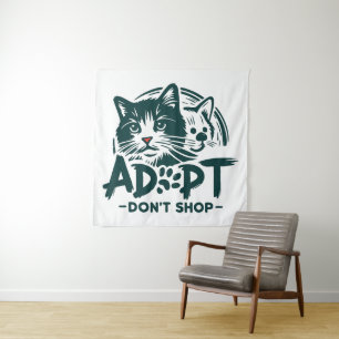 Adopteer niet winkelen 1 wandkleed