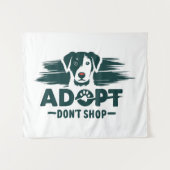 Adopteer niet winkelen 2 wandkleed (Voorkant (horizontaal))