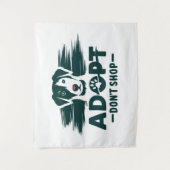 Adopteer niet winkelen 2 wandkleed (Voorkant)