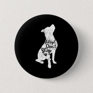 Adopteer Niet Winkelen Red Tbull Hond Rassen T Bul Ronde Button 5,7 Cm