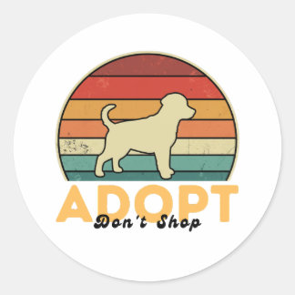 Adopteer niet winkelen - Shelter Pet Day Awareness Ronde Sticker