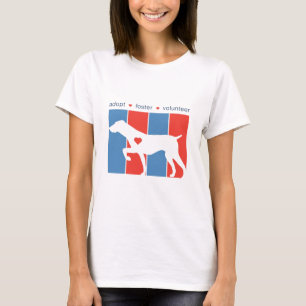 Adopteer Pleeghond Vrijwilliger! Logo Hond T-Shirt
