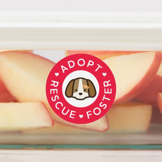 Adopteer, redding, pleegster | Schattigee hondenba Labels (Aangebracht)