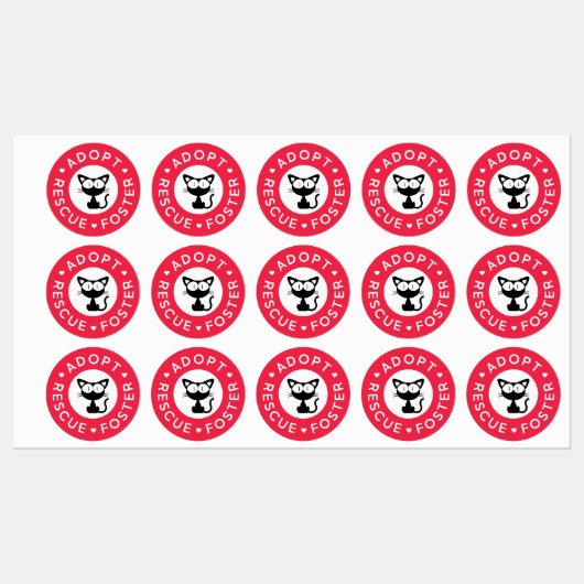 Adopteer, redding, pleegster | Schattigee zwarte k Labels (Vel)