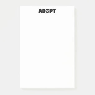 Adopteer Rescue Paw Print 4 x 6 Post-it Notes