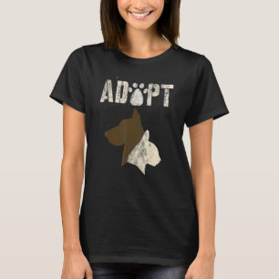Adopteer Vintage Dierenredding Asiel Katten Honden T-shirt
