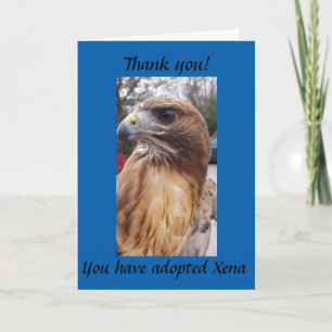 Adopteer Xena de Red-Tailed Hawk Bedankkaart