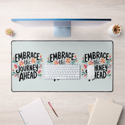 Adopter le voyage à venir Typographie florale boho (Bureau 1)