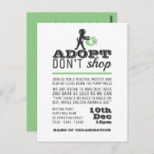 Adopter Ne pas Acheter, Invitation de point de réu (Devant / Derrière)