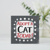 Adopter Une Carte De Voeux Chat Aujourd'Hui (Debout devant)