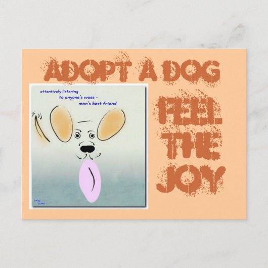 ADOPTER UNE CARTE POSTALE CHIEN (Devant)