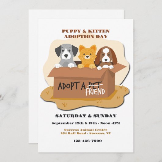 Adopter Une Invitation D'Ami (Devant / Derrière)