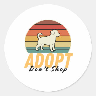 Adoptez Don’t Shop - Abri Sticker de sensibilisati