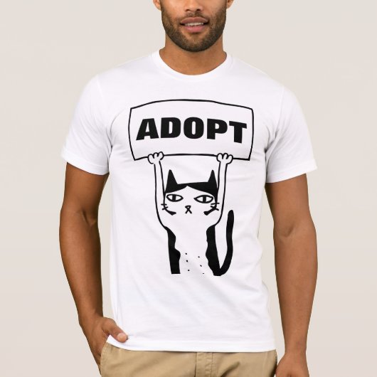 ADOPTEZ l'adoption de T-shirts de chat (Devant)