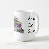Adoptez Ne pas Acheter Chien et Chat Mug (Devant droit)