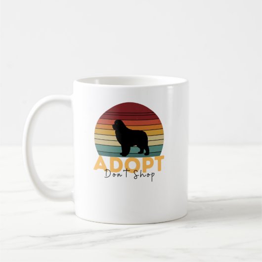 Adoptez Ne pas Acheter Newfy Chig Mug - Abri cadea (Gauche)