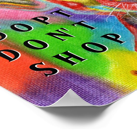 Adoptez Ne pas Acheter Poster de sensibilisation a (Coin)