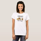 Adoptez Ne pas Acheter Secourir Chiens T-shirt (Devant entier)