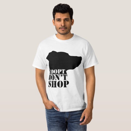 Adoptez Ne pas Acheter T-shirt (Devant entier)