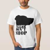 Adoptez Ne pas Acheter T-shirt (Devant)