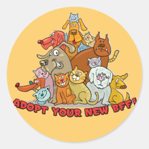 Adoptez votre nouveau BFF ! Autocollants