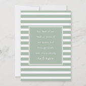 Adoptie Aankondiging Sage Groene en Witte Streep (Achterkant)