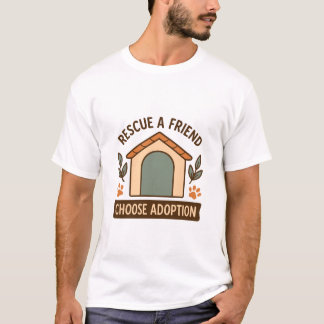 Adoptie Awareness Paw Print Quote T-shirt
