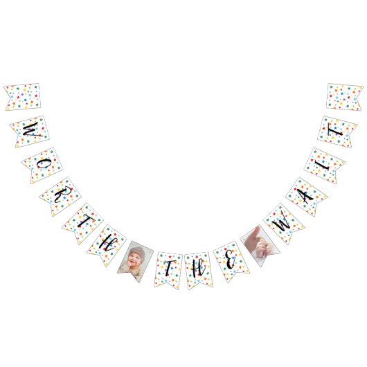 Adoptie Baby shower foto Bunting Vlaggetjes (Alle)