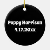 Adoptie Dag Keepsake "Loved Wanted Chosen" Retro Keramisch Ornament (Achterkant)