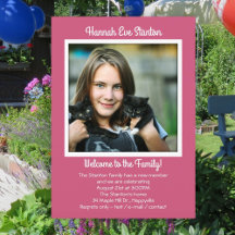 Adoptie Dochter Foto Feest Uitnodiging
