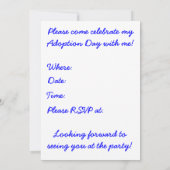 Adoptie Drie Adoptie Dag Party uitnodiging (Achterkant)