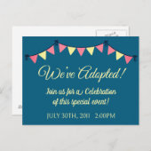 ADOPTIE feestuitnodigingen Uitnodiging Briefkaart (Voorkant / Achterkant)