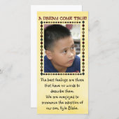 adoptie fotokaart aankondiging (Voorkant / Achterkant)