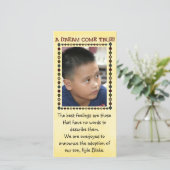 adoptie fotokaart aankondiging (Staand voorkant)