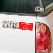 Adoptie is liefde - Bumpersticker - (Op Truck)