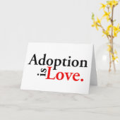 Adoptie is liefde kaart (Gele Bloem)