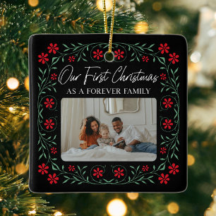 Adoptie Onze eerste Kerstmis als een Forever Famil Keramisch Ornament